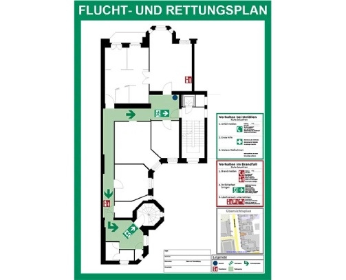 Flucht- und Rettungsplan in Berlin