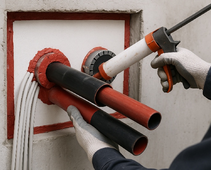 Öffnungen brandschutztechnisch schließen