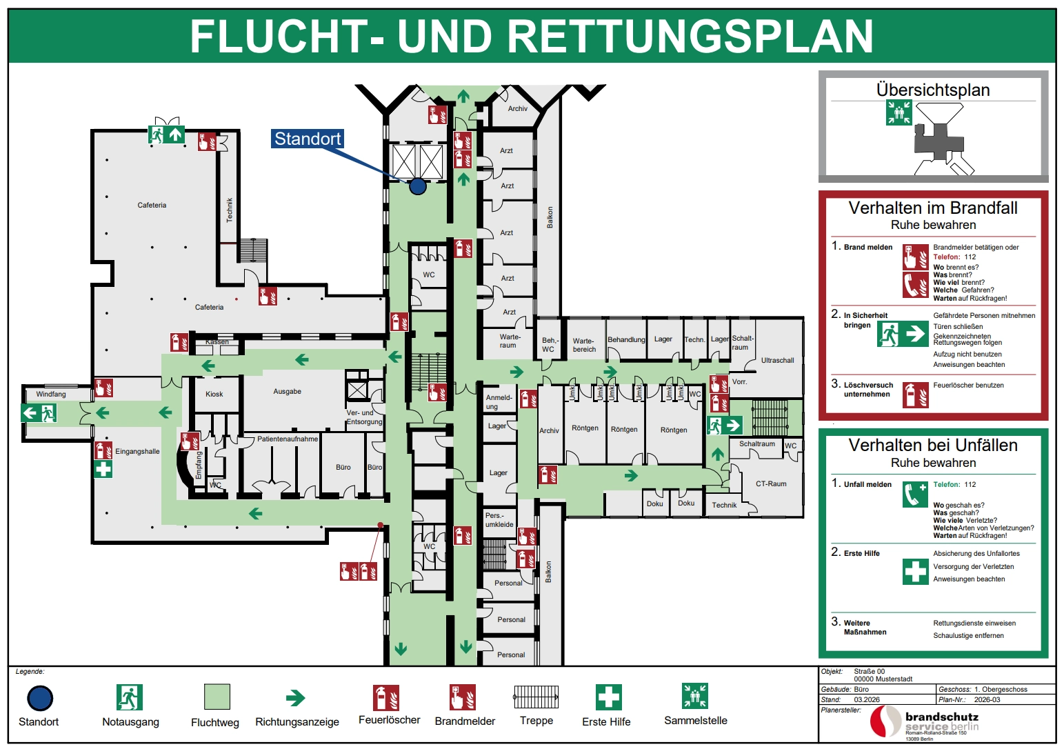 Montage Flucht- und Rettungswegschilder